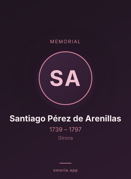 Memorial portrait of Santiago Pérez de Arenillas