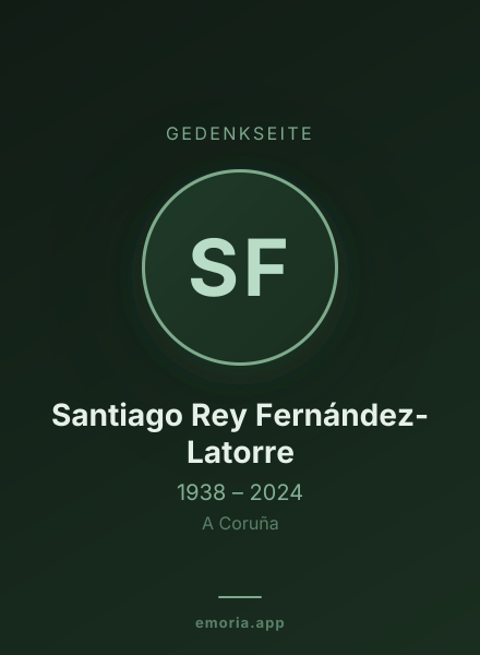 Gedenkportrait von Santiago Rey Fernández-Latorre