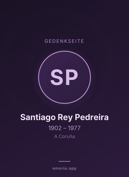 Gedenkportrait von Santiago Rey Pedreira