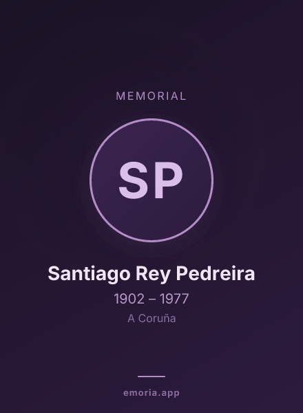 Memorial portrait of Santiago Rey Pedreira