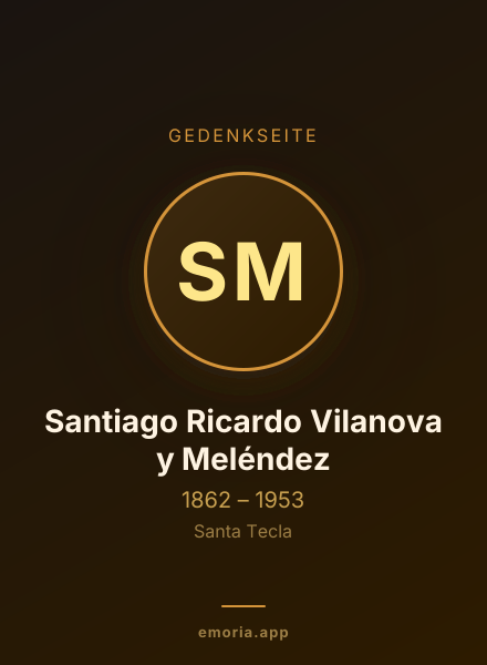 Gedenkportrait von Santiago Ricardo Vilanova y Meléndez