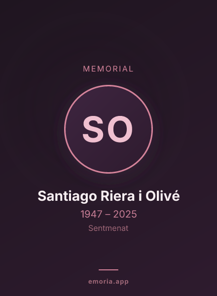 Memorial portrait of Santiago Riera i Olivé