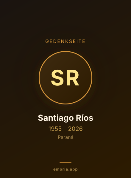 Gedenkportrait von Santiago Ríos