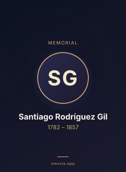 Memorial portrait of Santiago Rodríguez Gil