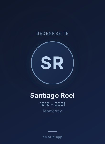 Gedenkportrait von Santiago Roel