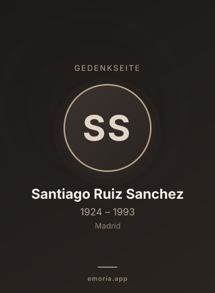 Gedenkportrait von Santiago Ruiz Sanchez