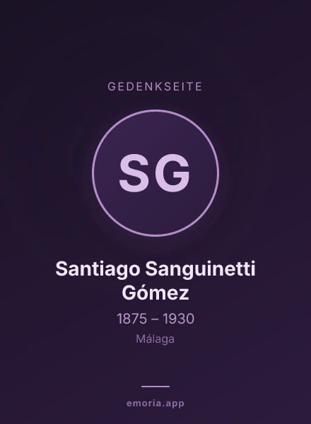 Gedenkportrait von Santiago Sanguinetti Gómez
