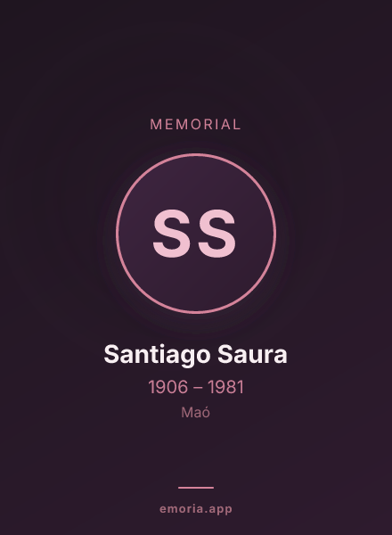 Memorial portrait of Santiago Saura