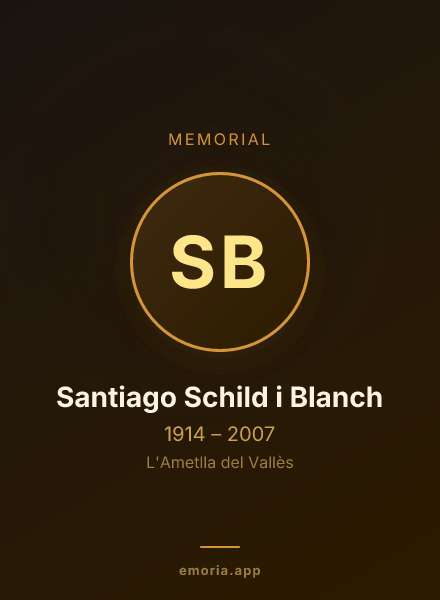 Memorial portrait of Santiago Schild i Blanch