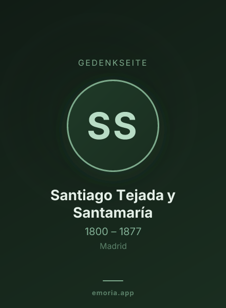 Gedenkportrait von Santiago Tejada y Santamaría