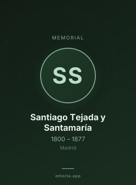 Memorial portrait of Santiago Tejada y Santamaría