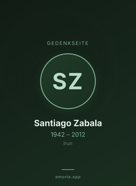 Gedenkportrait von Santiago Zabala