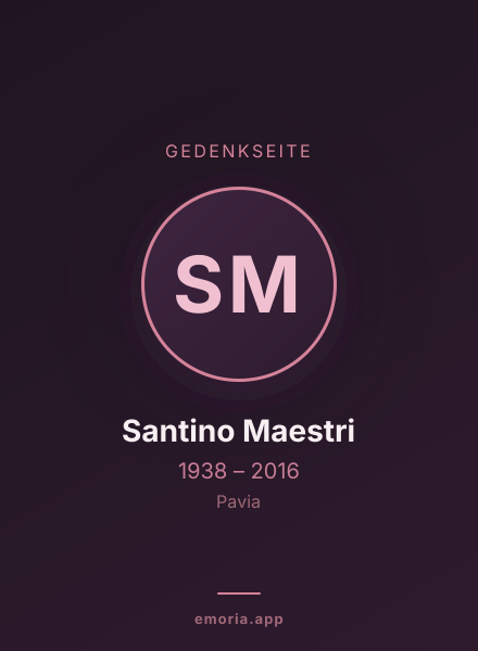Gedenkportrait von Santino Maestri