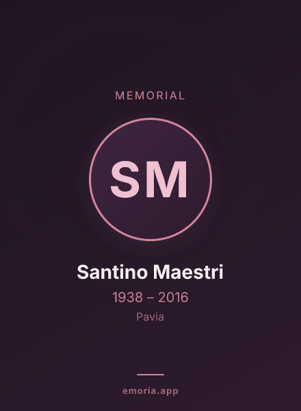 Memorial portrait of Santino Maestri
