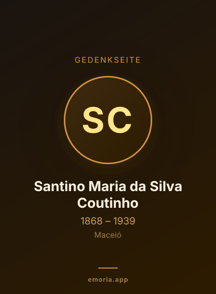 Gedenkportrait von Santino Maria da Silva Coutinho