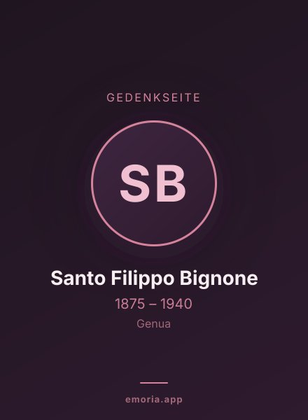Gedenkportrait von Santo Filippo Bignone