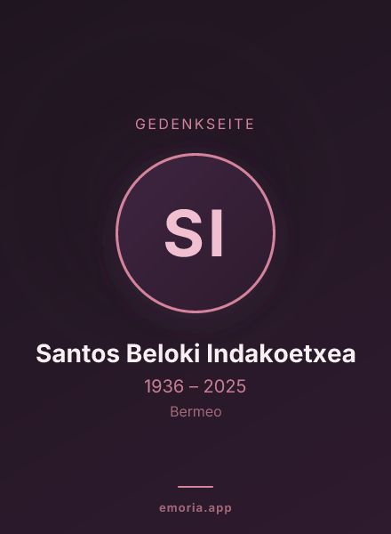 Gedenkportrait von Santos Beloki Indakoetxea