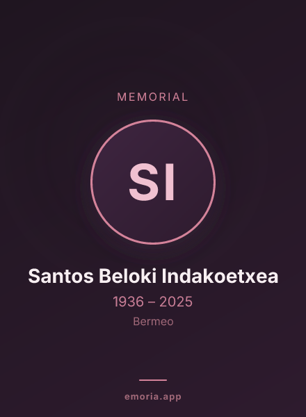 Memorial portrait of Santos Beloki Indakoetxea