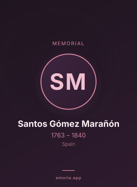 Memorial portrait of Santos Gómez Marañón