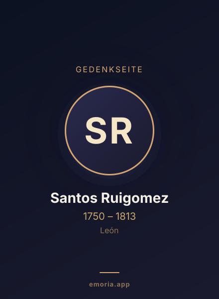 Gedenkportrait von Santos Ruigomez
