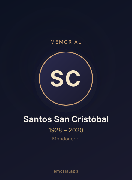 Memorial portrait of Santos San Cristóbal