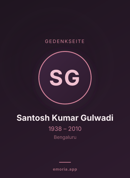 Gedenkportrait von Santosh Kumar Gulwadi