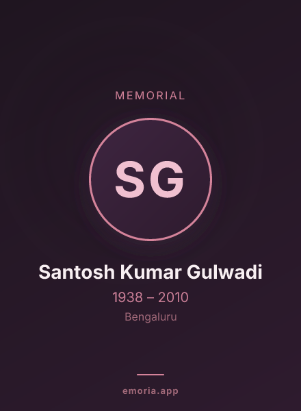 Memorial portrait of Santosh Kumar Gulwadi