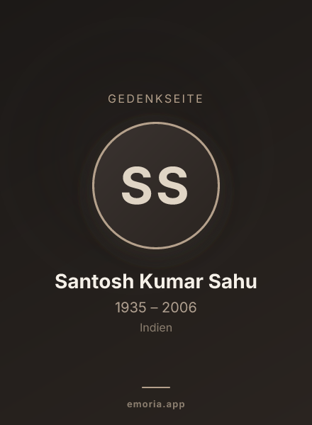 Gedenkportrait von Santosh Kumar Sahu