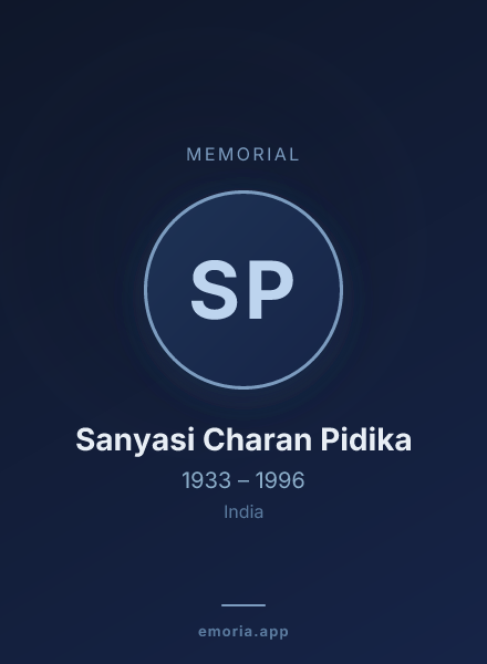 Memorial portrait of Sanyasi Charan Pidika