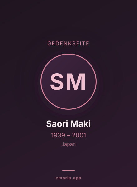 Gedenkportrait von Saori Maki
