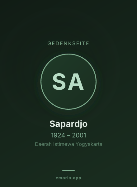Gedenkportrait von Sapardjo