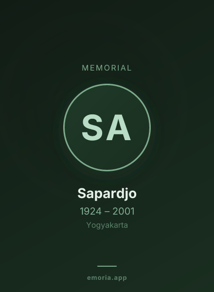 Memorial portrait of Sapardjo