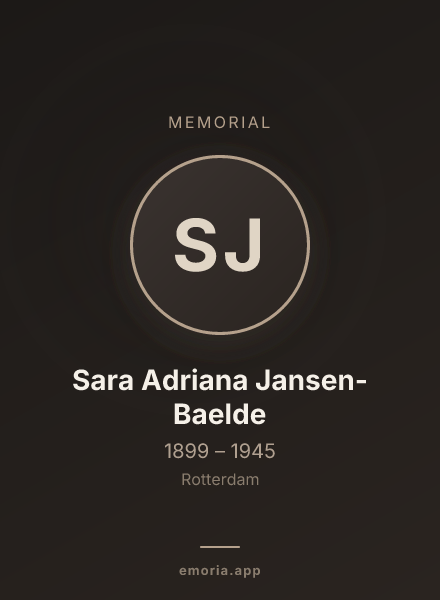 Memorial portrait of Sara Adriana Jansen-Baelde