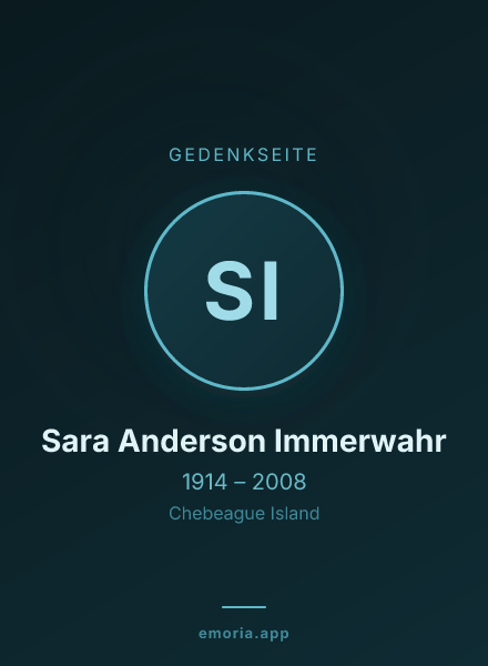 Gedenkportrait von Sara Anderson Immerwahr