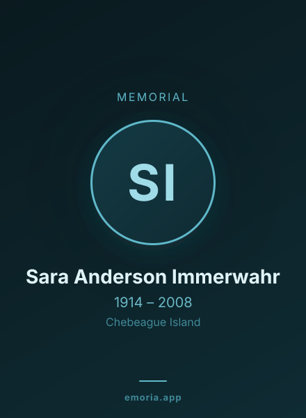 Memorial portrait of Sara Anderson Immerwahr