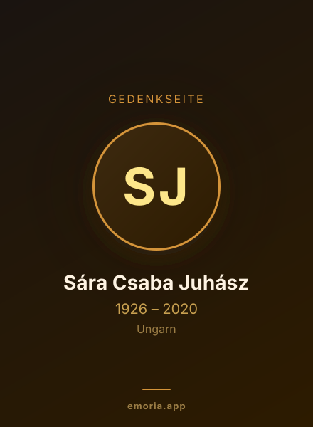 Gedenkportrait von Sára Csaba Juhász