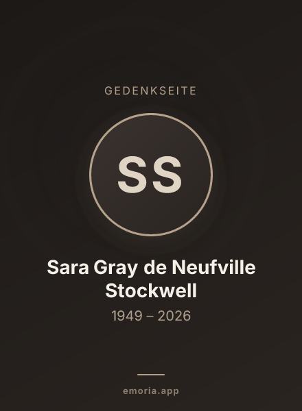 Gedenkportrait von Sara Gray de Neufville Stockwell