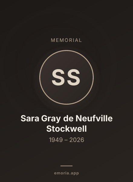 Memorial portrait of Sara Gray de Neufville Stockwell