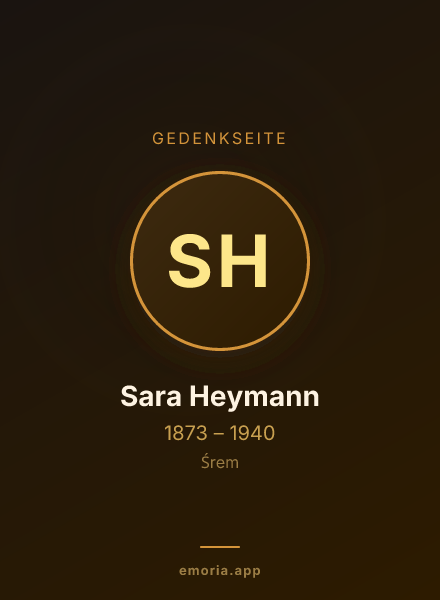 Gedenkportrait von Sara Heymann