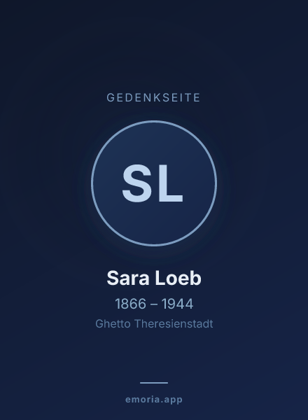 Gedenkportrait von Sara Loeb