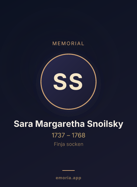 Memorial portrait of Sara Margaretha Snoilsky