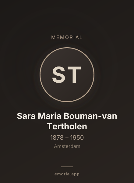 Memorial portrait of Sara Maria Bouman-van Tertholen