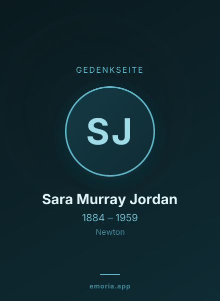 Gedenkportrait von Sara Murray Jordan