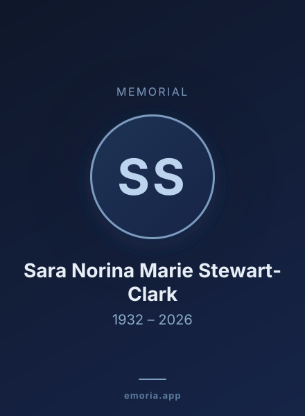 Memorial portrait of Sara Norina Marie Stewart-Clark