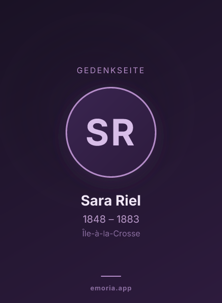 Gedenkportrait von Sara Riel