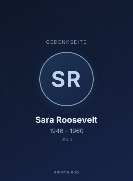 Gedenkportrait von Sara Roosevelt