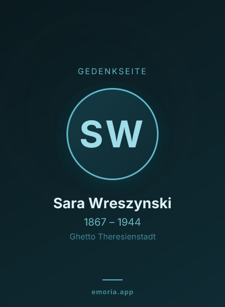 Gedenkportrait von Sara Wreszynski