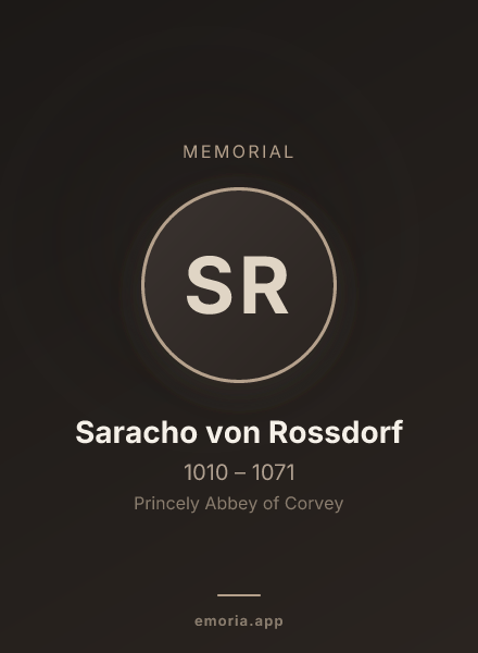Memorial portrait of Saracho von Rossdorf