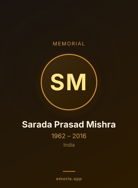 Memorial portrait of Sarada Prasad Mishra
