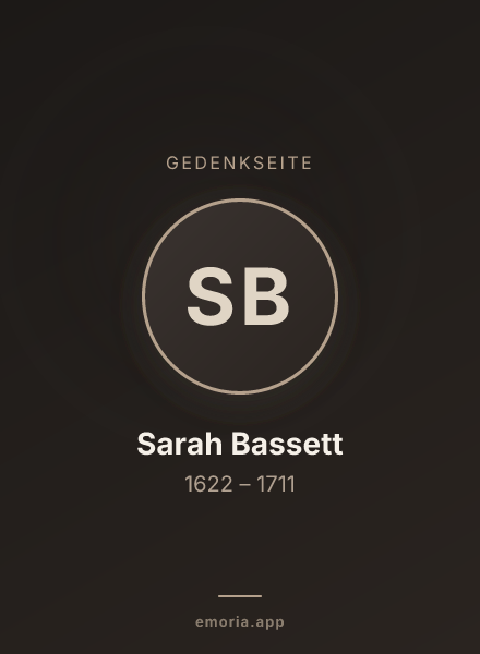 Gedenkportrait von Sarah Bassett